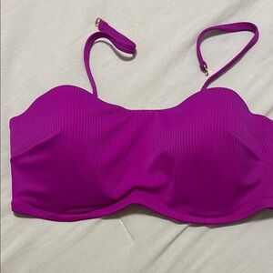 Vibrant Pink Strapless Bikini Top